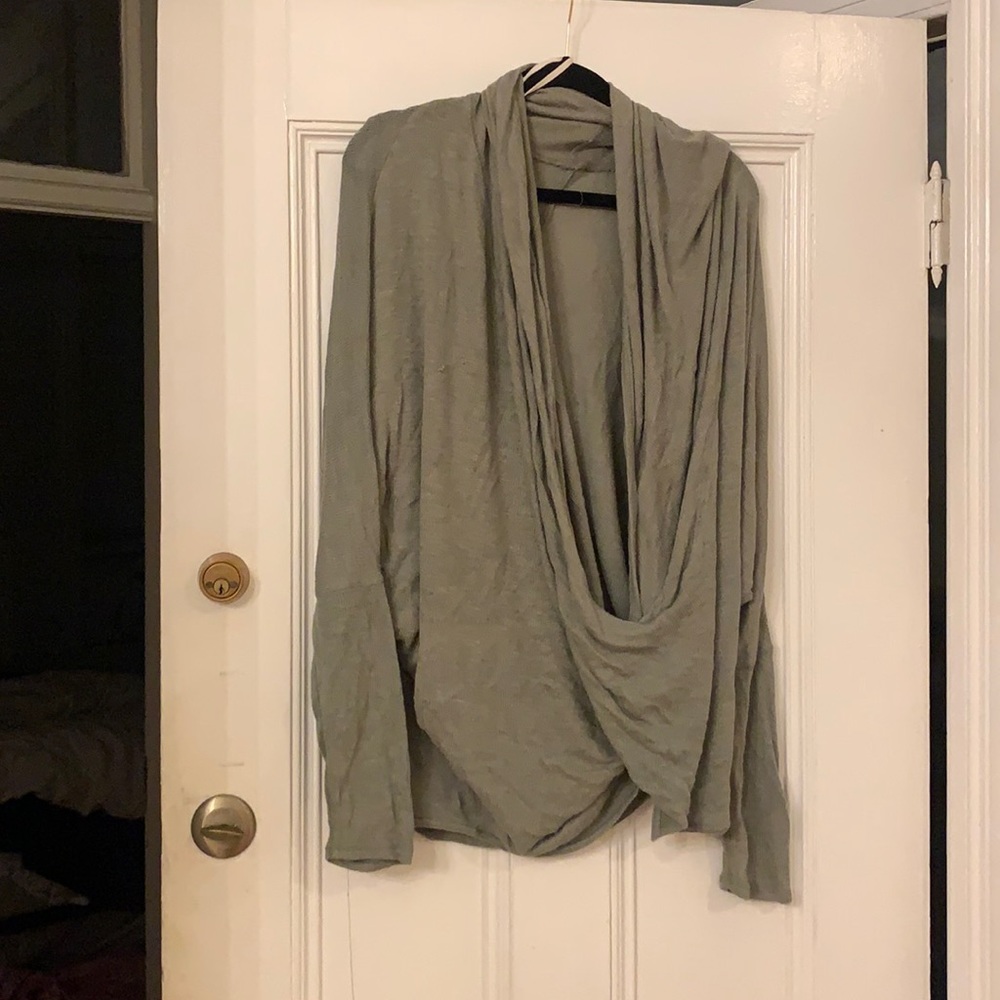 Green free people sweater